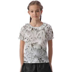 Pattern Motif Decor Kids  Frill Chiffon Blouse by Amaryn4rt