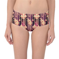 Seamless Pattern Mid-waist Bikini Bottoms by Amaryn4rt