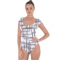 Structure Pattern Network Short Sleeve Leotard  View1