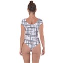 Structure Pattern Network Short Sleeve Leotard  View2