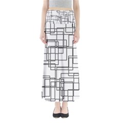 Structure Pattern Network Full Length Maxi Skirt by Amaryn4rt