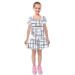 Structure Pattern Network Kids  Short Sleeve Velvet Dress by Amaryn4rt