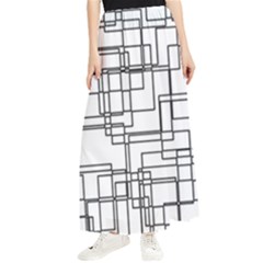 Structure Pattern Network Maxi Chiffon Skirt by Amaryn4rt