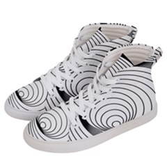 Spiral Eddy Route Symbol Bent Men s Hi-top Skate Sneakers by Amaryn4rt