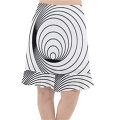 Spiral Eddy Route Symbol Bent Fishtail Chiffon Skirt by Amaryn4rt