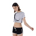 Spiral Eddy Route Symbol Bent Tie Back Short Sleeve Crop T-Shirt View2