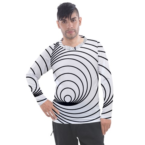 Spiral Eddy Route Symbol Bent Men s Pique Long Sleeve T-shirt by Amaryn4rt