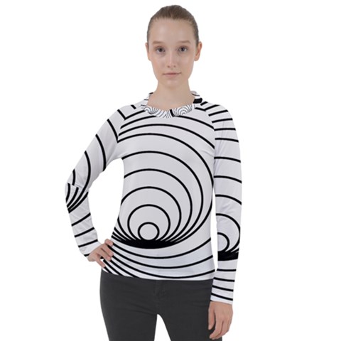 Spiral Eddy Route Symbol Bent Women s Pique Long Sleeve T-shirt by Amaryn4rt