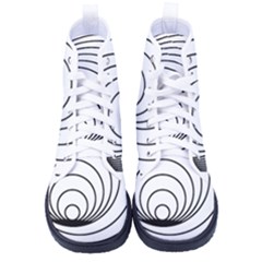 Spiral Eddy Route Symbol Bent Men s High-top Canvas Sneakers by Amaryn4rt