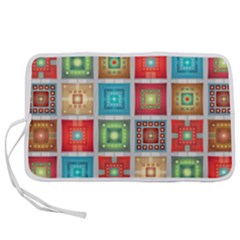 Tiles Pattern Background Colorful Pen Storage Case (l) by Amaryn4rt