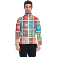 Tiles Pattern Background Colorful Men s Bomber Jacket