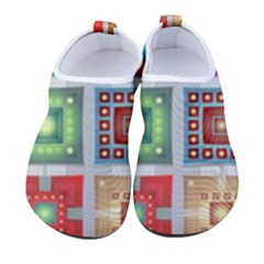 Tiles Pattern Background Colorful Men s Sock-style Water Shoes