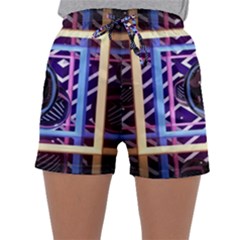 Abstract Sphere Room 3d Design Sleepwear Shorts by Amaryn4rt