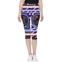 Abstract Sphere Room 3d Design Inside Out Lightweight Velour Capri Leggings  by Amaryn4rt