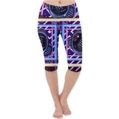 Abstract Sphere Room 3d Design Lightweight Velour Cropped Yoga Leggings by Amaryn4rt