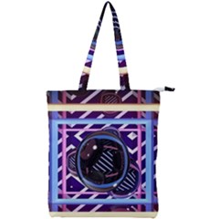 Abstract Sphere Room 3d Design Double Zip Up Tote Bag by Amaryn4rt