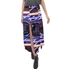 Abstract Sphere Room 3d Design Velour Split Maxi Skirt by Amaryn4rt