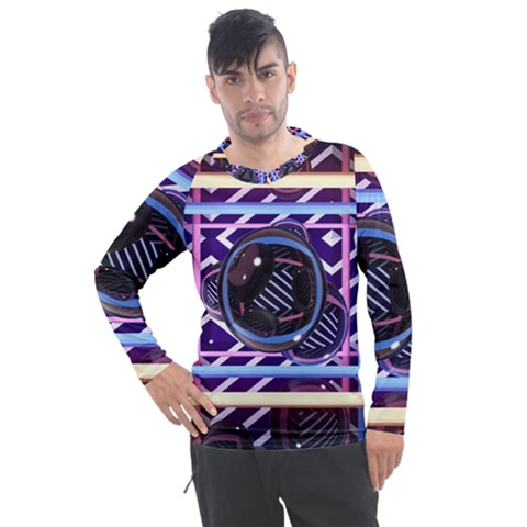 Abstract Sphere Room 3d Design Men s Pique Long Sleeve T-shirt by Amaryn4rt