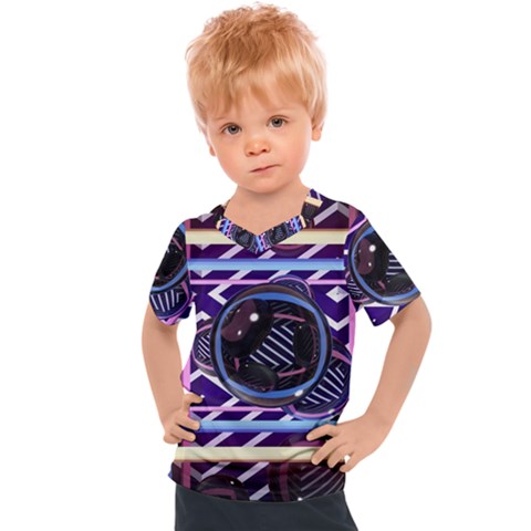 Abstract Sphere Room 3d Design Kids  Sports T-shirt by Amaryn4rt