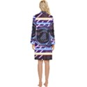 Abstract Sphere Room 3d Design Long Sleeve Velvet Robe View4