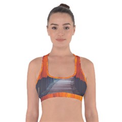 Architecture Art Bright Color Cross Back Sports Bra by Amaryn4rt