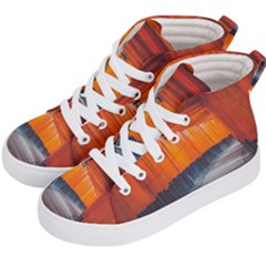 Architecture Art Bright Color Kids  Hi-top Skate Sneakers by Amaryn4rt