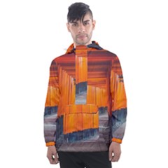 Architecture Art Bright Color Men s Front Pocket Pullover Windbreaker by Amaryn4rt