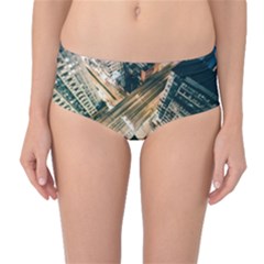 Architecture Buildings City Mid-waist Bikini Bottoms by Amaryn4rt