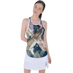 Architecture Buildings City Racer Back Mesh Tank Top