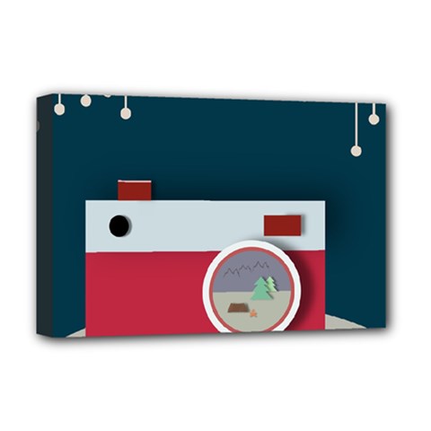 Camera Vector Illustration Deluxe Canvas 18  X 12  (stretched) by Amaryn4rt