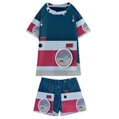 Camera Vector Illustration Kids  Swim T-shirt And Shorts Set by Amaryn4rt