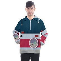 Camera Vector Illustration Men s Half Zip Pullover