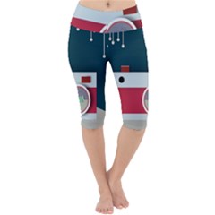 Camera Vector Illustration Lightweight Velour Cropped Yoga Leggings by Amaryn4rt