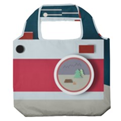 Camera Vector Illustration Premium Foldable Grocery Recycle Bag by Amaryn4rt