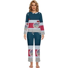 Camera Vector Illustration Womens  Long Sleeve Lightweight Pajamas Set by Amaryn4rt