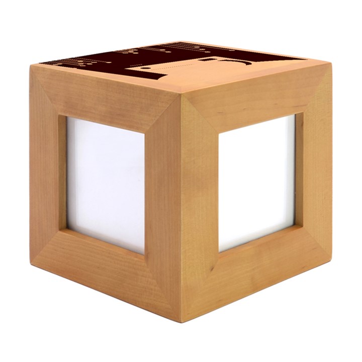 Camera Vector Illustration Wood Photo Frame Cube