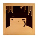 Camera Vector Illustration Wood Photo Frame Cube View2