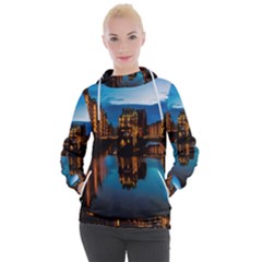 Hamburg City Blue Hour Night Women s Hooded Pullover by Amaryn4rt