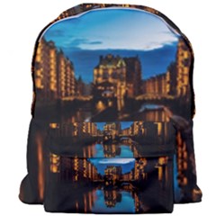 Hamburg City Blue Hour Night Giant Full Print Backpack