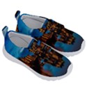 Hamburg City Blue Hour Night Kids  Velcro No Lace Shoes View3