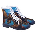 Hamburg City Blue Hour Night Kid s High-Top Canvas Sneakers View3