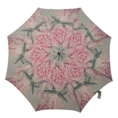 Cloves Flowers Pink Carnation Pink Hook Handle Umbrellas (medium) by Amaryn4rt