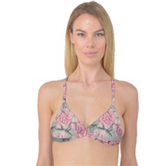 Cloves Flowers Pink Carnation Pink Reversible Tri Bikini Top by Amaryn4rt