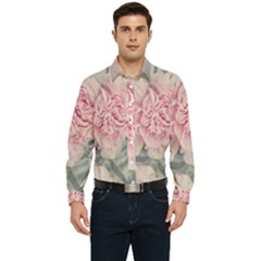 Cloves Flowers Pink Carnation Pink Men s Long Sleeve  Shirt by Amaryn4rt