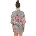 Cloves Flowers Pink Carnation Pink Half Sleeve Chiffon Kimono View2