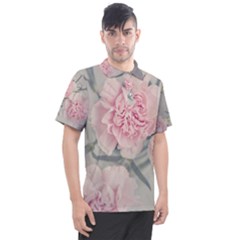 Cloves Flowers Pink Carnation Pink Men s Polo T-shirt by Amaryn4rt