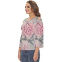 Cloves Flowers Pink Carnation Pink Cut Out Wide Sleeve Top View2