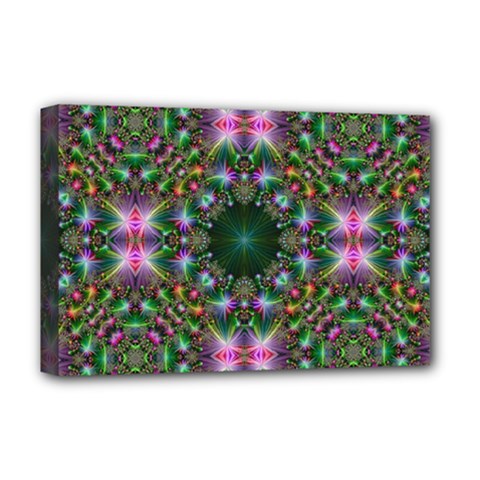 Digital Kaleidoscope Deluxe Canvas 18  X 12  (stretched) by Amaryn4rt