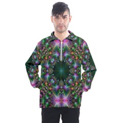 Digital Kaleidoscope Men s Half Zip Pullover