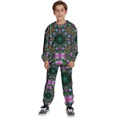 Digital Kaleidoscope Kids  Sweatshirt Set by Amaryn4rt